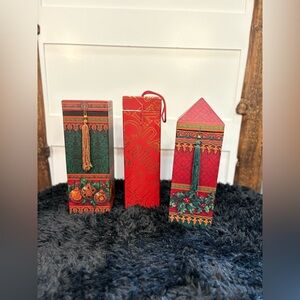 Unbranded Set of 3 Red & Green Decorative Gift Boxes – Holiday Decor